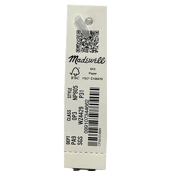 Madewell Women Pinstripe Jean Size 31 Petite Crop Wide New - Picture 8 of 9